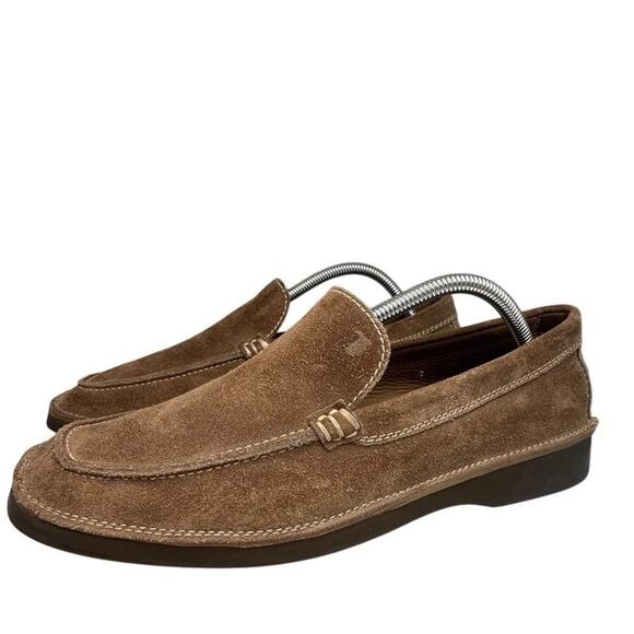 Tods Tan Suede Pantofola Estivo Slip On Loafers Men Sz 9 Preppy Made In Italy EC - Picture 5 of 16